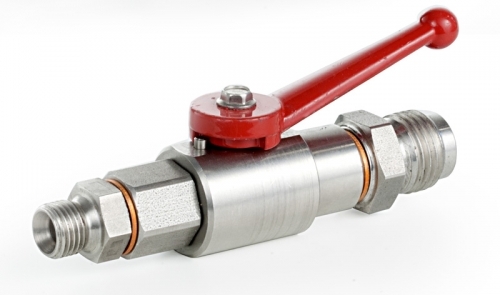 Ball valve for high pressure. Fittings M 1/4 - M 20x2 - Spray Equipment